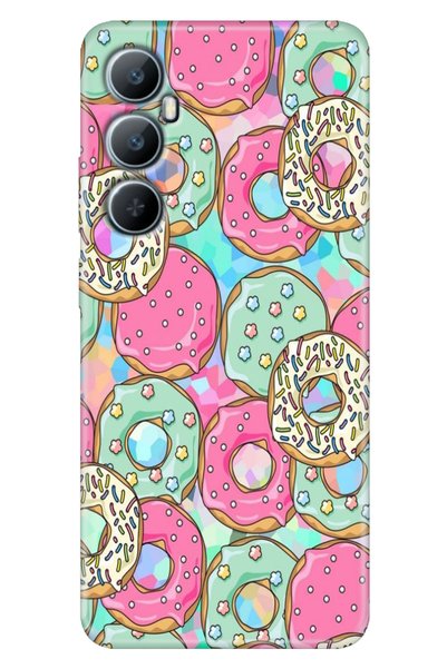EGSTECH Realme C65 Case (Rmx3910) Compatible Colorful Printed Silicone Donut