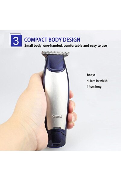 Kemei Men's Self-Cut Hair Trimmer Waterproof Cordless Rechargeable Hair Cutting Clippers Groomer wit