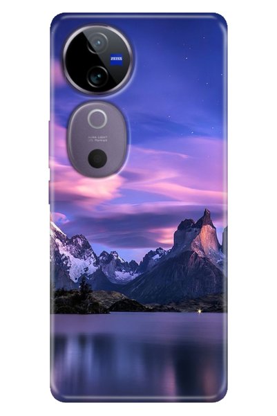 casetube جراب Vivo V40 من السيليكون المرن ذو الطابع الشمالي