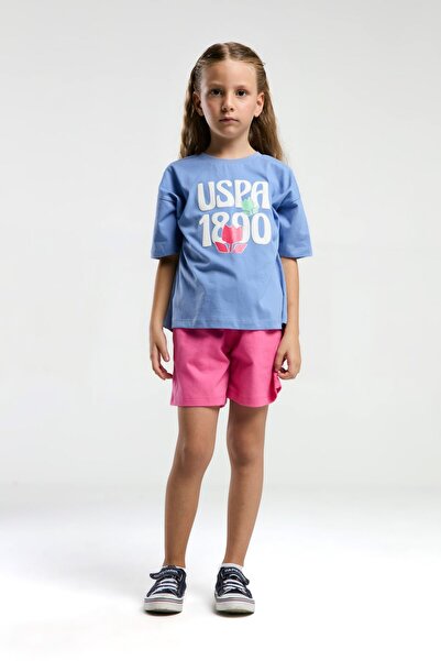 U.S. Polo Assn. 4-15 Years Old Licensed Us Polo Assn Girls' Suit-Indigo