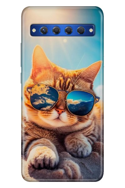 EGSTECH حافظة TCL 10 Plus من السيليكون الملون بنمط TPU Cat