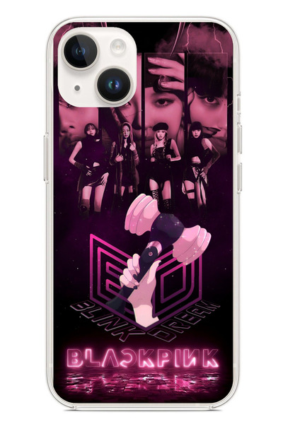 TechTree iPhone 13 - 14 Uyumlu Blackpink Poster Şeffaf Silikon Kılıf
