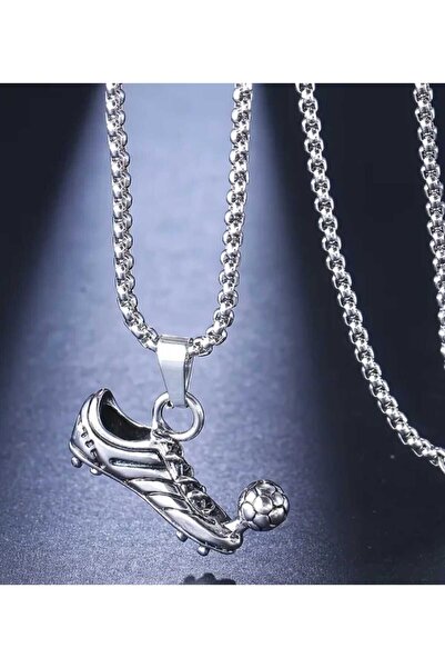 sarıyer silver Futbol Topu Ve Krampon Model Futbolcu Stil Spor Temalı Çelik K...