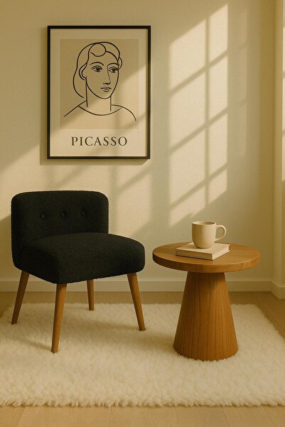 arge demo Star Rahat Oturum Alanlı Retro Gürgen Ahşap Ayaklı Puf Bench Koltuk Berjer