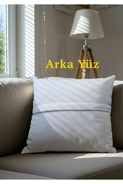 Artvibe Punch Nakış Desen Dijital Baskılı Sarı Turuncu Sonbahar Temalı Kırlent Kılıfı 1 Adet