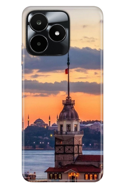 EGSTECH حافظة Realme C53 (RMX3760) متوافقة مع نمط السيليكون الملون TPU UV Gir...