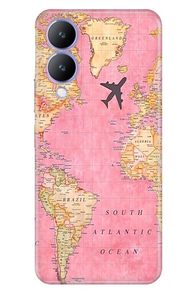 EGSTECH Cover Patterned Cover Color Silicone Cvr Map for Vivo Y17S Case