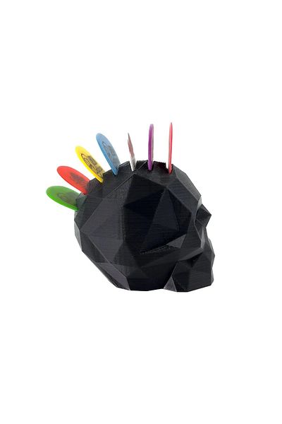 Home 3D Printing - Guitar Pick Stand - Guitar Pick Holder - Stylish Design in the Shape of a Skull