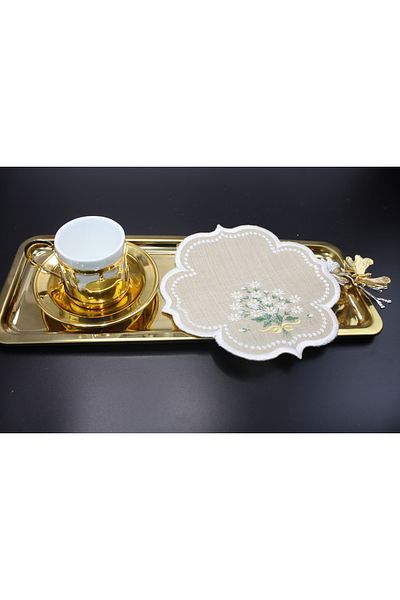 Nakışkonsept Daisy Patterned Dotted Cocktail Napkin 1Pc