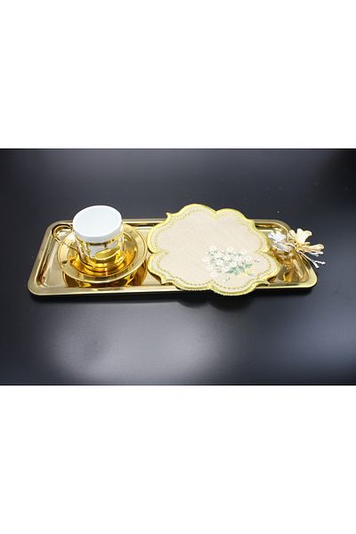 Nakışkonsept Daisy Patterned Dotted Cocktail Napkin 1Pc