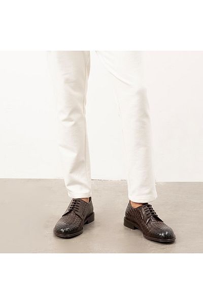 Desa Ανδρικά δερμάτινα κλασικά παπούτσια Ebony Brown