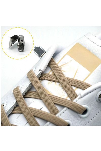 Mawrond Compression Metal Clips, Practical, Elastic, No Ties, 100 Cm, Shoelaces, 1 Pair