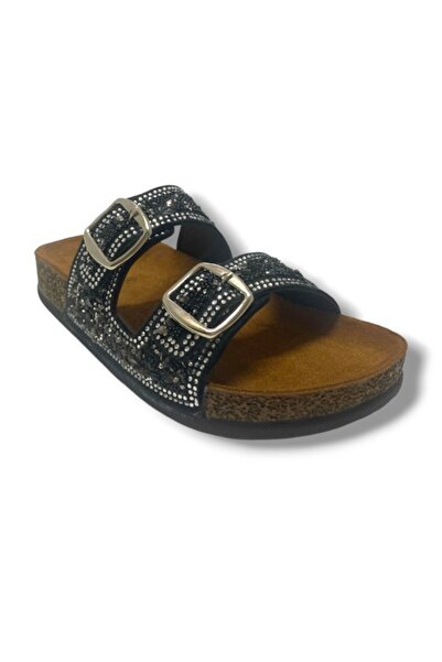 Witta 55702-25 Ανατομικές Γυναικείες Παντόφλες με Διπλή Ταινία και Πέτρες