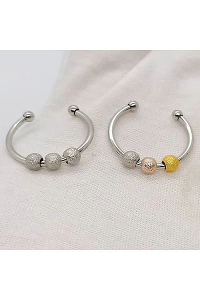 SIC MODA Set of 2 Stainless Steel Rings Sic Moda 6066
