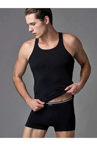 Eros Cotton Lycra 2-Pack Cross Back Sports Men's Undershirt Thclvr.2E0.0R.S