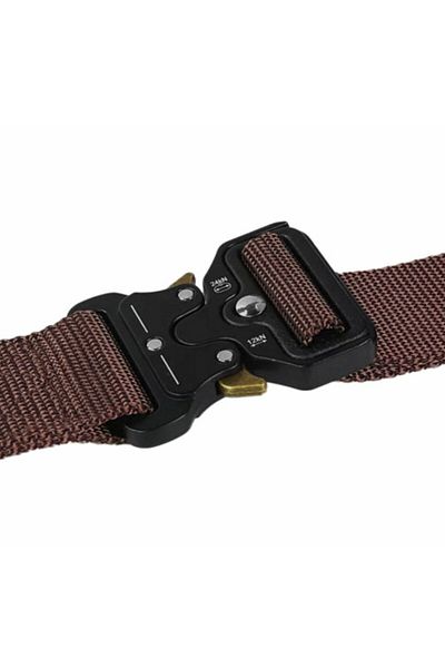 PUFO Tactical Combat Belt For Men 3.8 X 123 Cm, Durable, Brown