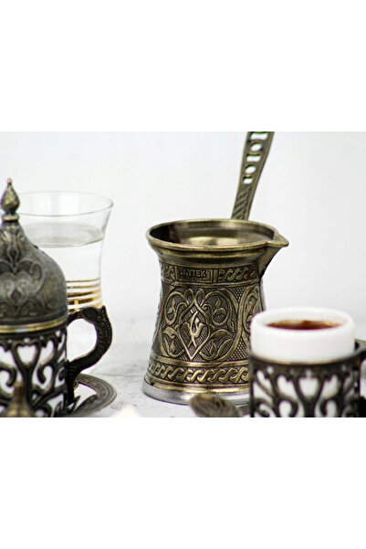 E orient 2-Person Cup Team Copper Ottoman Patterned Motif Turkish Coffee