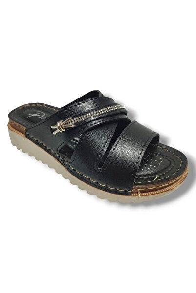 Perla 3001-25 Δερμάτινες Ανατομικές Μαλακές Γυναικείες Παντόφλες με Σταυρωτό ...