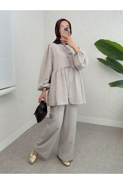 Modamorfo Front Tie Piece Handle Elastic Set - Stone