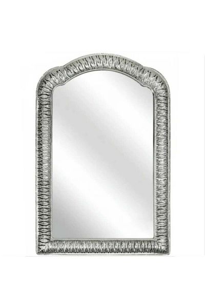 PUFO Oglindă decorativă de perete vintage romantică, 57 x 38 cm, argintie - stil italian, decor elegant
