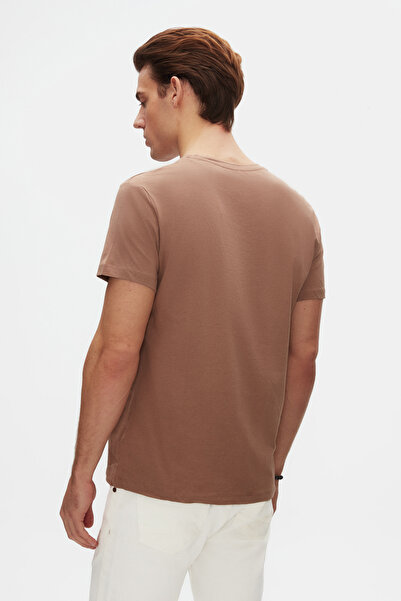 D'S Damat Slim Fit Mink Crew Neck 100% βαμβακερό αναπνεύσιμο μπλουζάκι