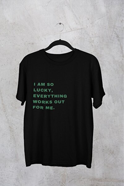 Butik ΑΝΔΡΙΚΟ/ΓΥΝΑΙΚΕΙΟ - I AM SO LUCKY - ΜΠΛΟΥΖΑ ΜΕ ΣΤΑΥΡΩΜΕΝΟ ΣΤΑΥΡΟ ΜΕ ΣΤΡ...