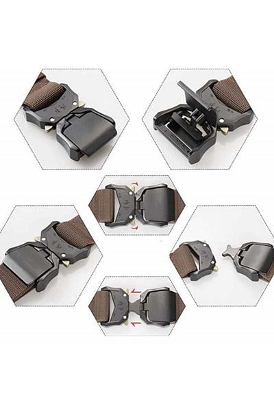 PUFO Commando Belt For Men 3.8 X 120 Cm, Brown