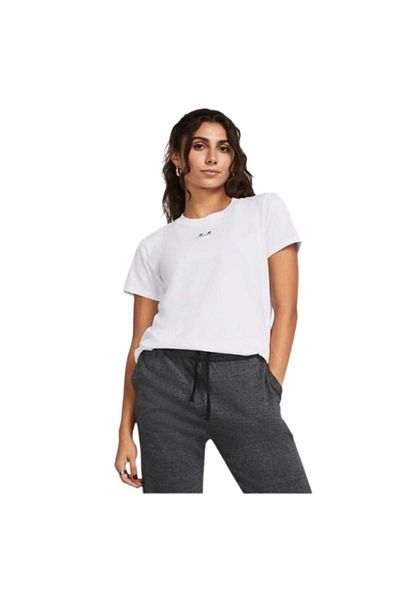 Under Armour Campus Core Ss 1383648-100 Γυναικείο λευκό μπλουζάκι