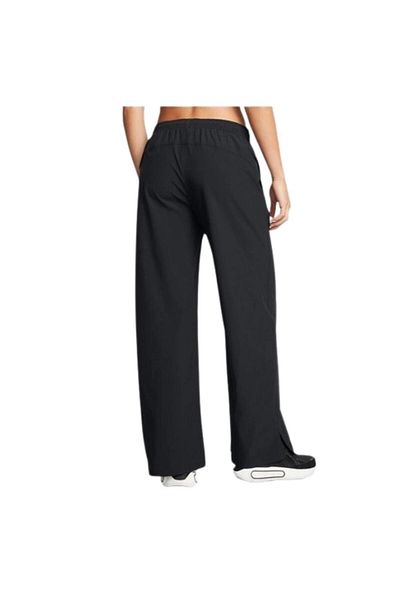 Under Armour Ua Rival Wide Leg Pant 1386453-001 Γυναικείο μαύρο αθλητικό παντελόνι