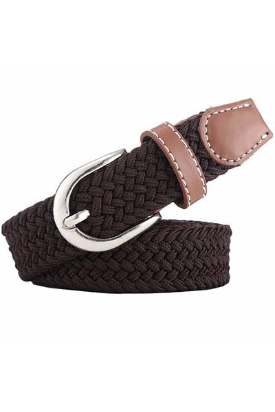 PUFO Sailor Elastic Belt For Men 120-130 X 3.5 Cm, Adjustable, Dark Brown