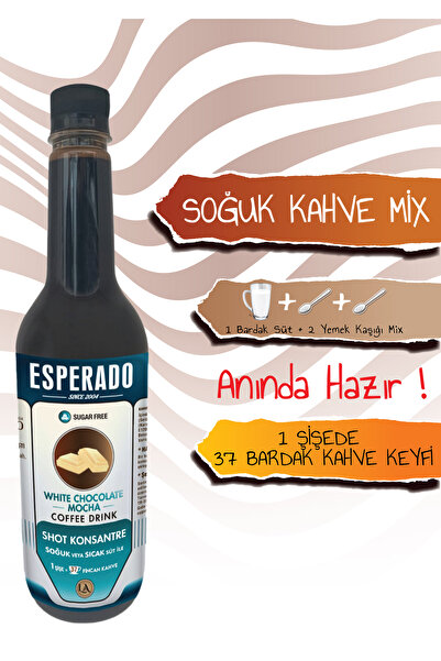 ESPERADO ÇABUK KAHVE Beyaz Çikolata Aromalı Hazır Soğuk Kahve Mix 750 ml