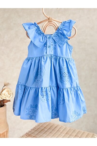 Alvadonna Fırfırlı kız çocuk elbise