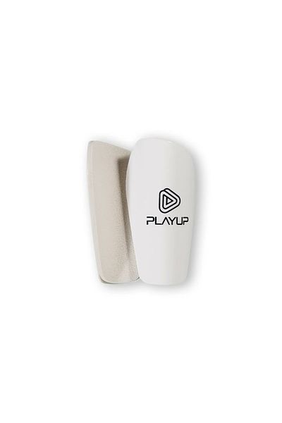 Playup Adult Football Shin Guards Carpet Field Knee Pads with Socks White