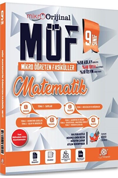 Orijinal Yayınları Orijinal Mikro 9. Sınıf Matematik MÖF Mikro Öğreten Fasikü...