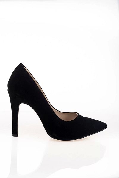 PayBuy Women's Fashion Chic Black Suede Mirrored Stiletto Heels Classic Shoes Wedding Engagement Night Evening Dress Shoes