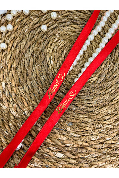 imzatasarım Dökülen Incili Gold Baskılı Isimli Söz Ve Nişan Kurdelesi Imza Za...