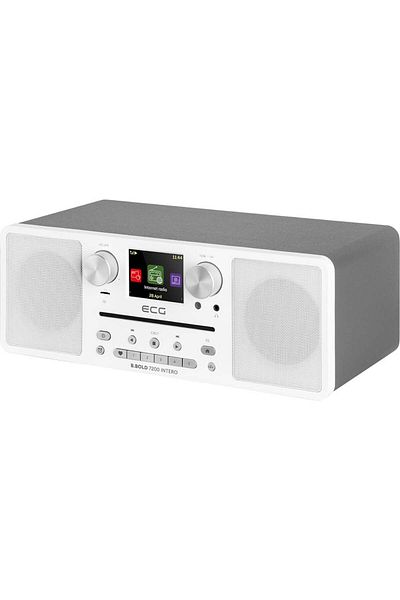 ECG Internet radio ECG B.BOLD 7200 Intero White, FM + DAB, stereo 2 × 10 W, CD audio si MP3,Bluetooth,