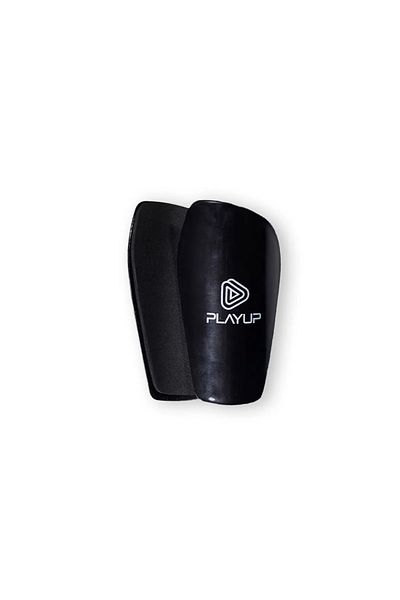 Playup Adult Football Shin Guards Astroturf Knee Pads with Socks Black