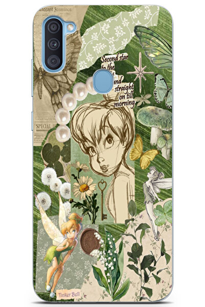 moonset Samsung Galaxy A11 / M11 Uyumlu Tinker Bell Tasarımlı Baskılı Şeffaf ...