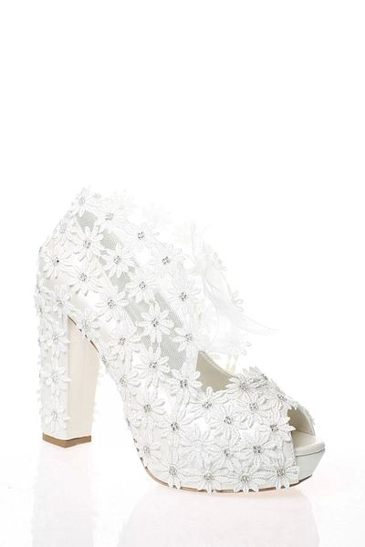 PayBuy Moda Femei Perle Albe Pietre Brodate Pantofi Mireasa Tocuri Nunta Logodna Seara Rochie Pantofi