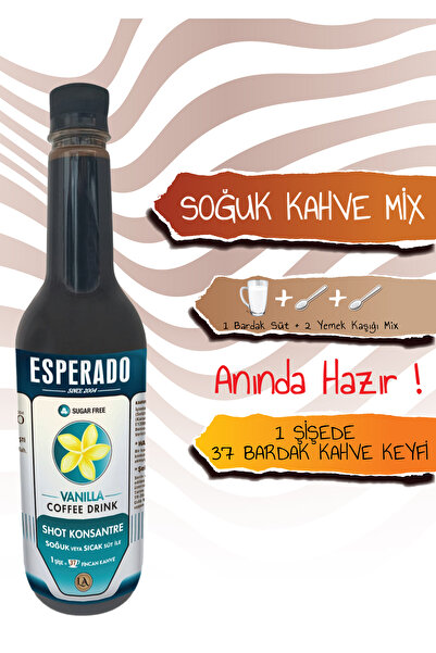 ESPERADO ÇABUK KAHVE Vanilya Aromalı Soğuk/SICAK Kahve 750 ml
