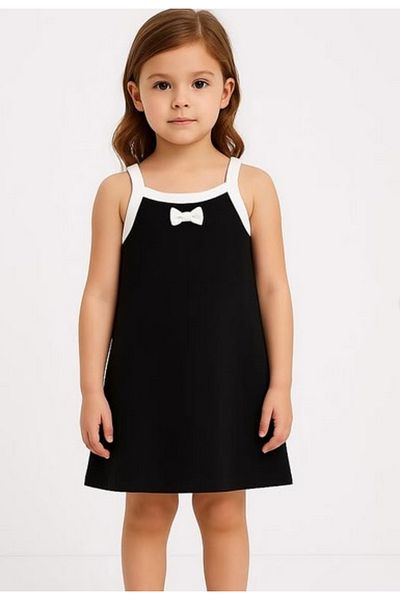 npLStore Girl's Ribbon Detailed Mini Strap Dress