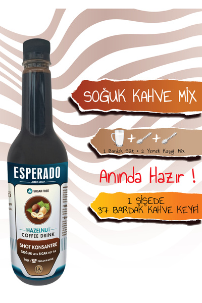 ESPERADO ÇABUK KAHVE Fındık Aromalı Soğuk/SICAK Kahve 750 ml