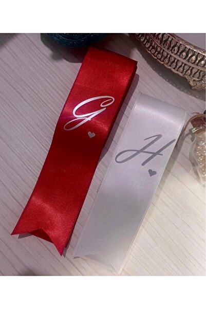 imzatasarım Takı Kurdelesi 6 Cm Eninde 2 Metre 2 Adet GÜMÜŞ Renk Tek Uç Baskı...