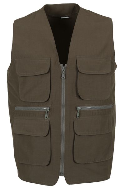 Modarar Men's Khaki Color Linen Vest Regular Cut Rar01304
