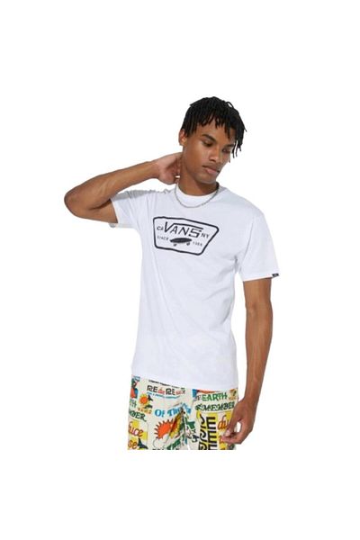 Vans Full Patch Vn000Qn8Yb21 Men's White T-Shirt
