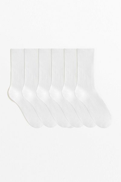 MEM SOCKS Чифт от 6 памучни безшевни тенис чорапи с еластична яка, плетени от трико, за всички сезони