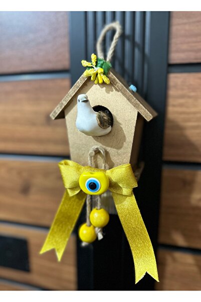 Marrone Kuş Yuvası Kapı Süsü Kuş Kafesi Kuşlu Süs Balkon Bahçe Ağaç Süsü