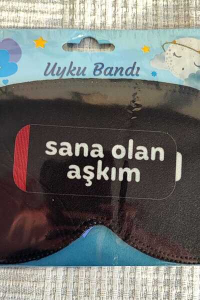 BaharEli Uyku Göz Bandı / Mesajlı / Yıkanabilir / Kaliteli Baskılı / Nefes Al...