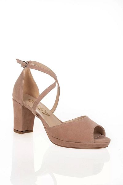 PayBuy Women's Fashion Chic Powder Suede Heels Classic Shoes Heels Wedding Engagement Night Evening Dress Shoes